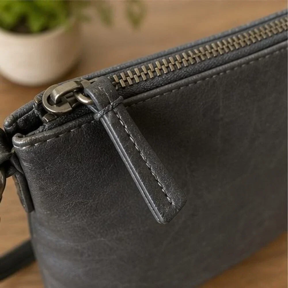 Stone Canvas Crossbody Bag